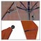 California Umbrella 11' Black Aluminum Market Patio Umbrella, Sunbrella Terracotta 194061333396 - alternate 2